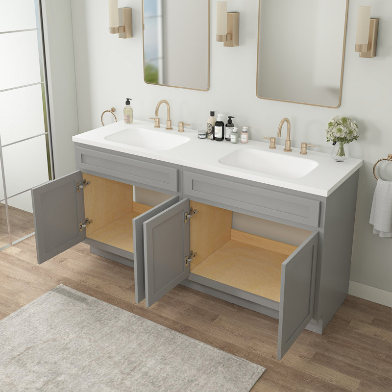 Home Beyond 78" Double Bathroom Vanity Base Only | Wayfair